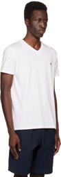Lacoste White V-Neck T-Shirt