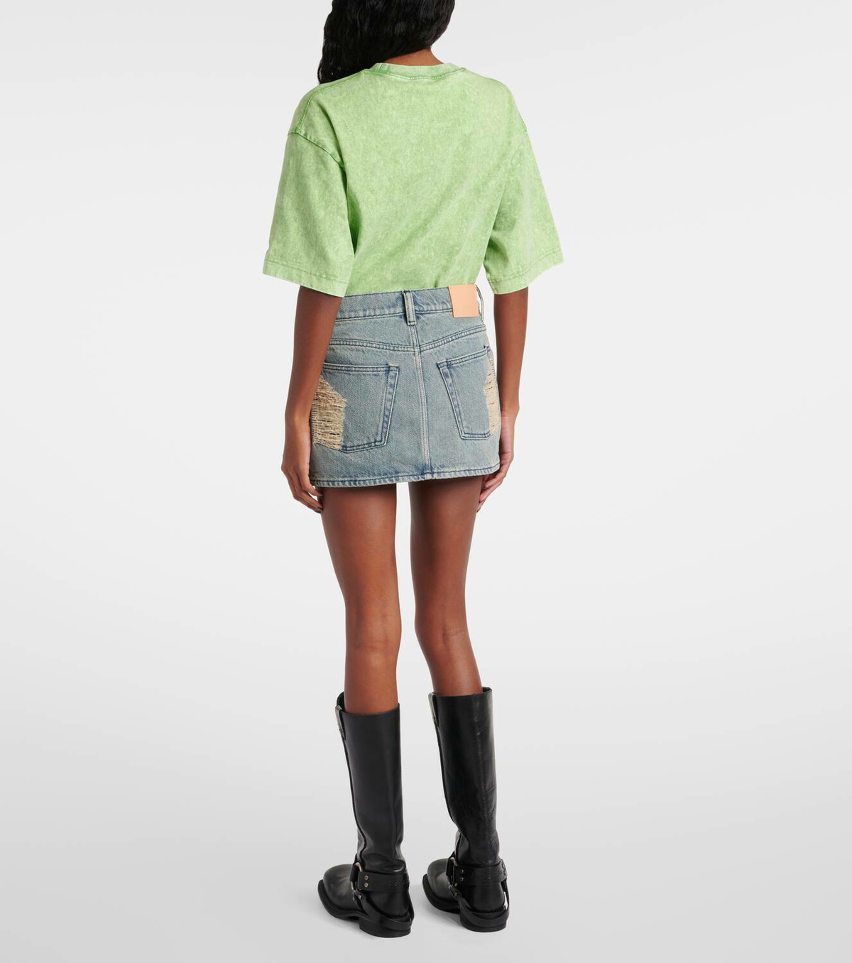 【Acne Studios】 Macaria distressed denim miniskirt Acne Studios Macaria distressed denim miniskirt Acne Studios