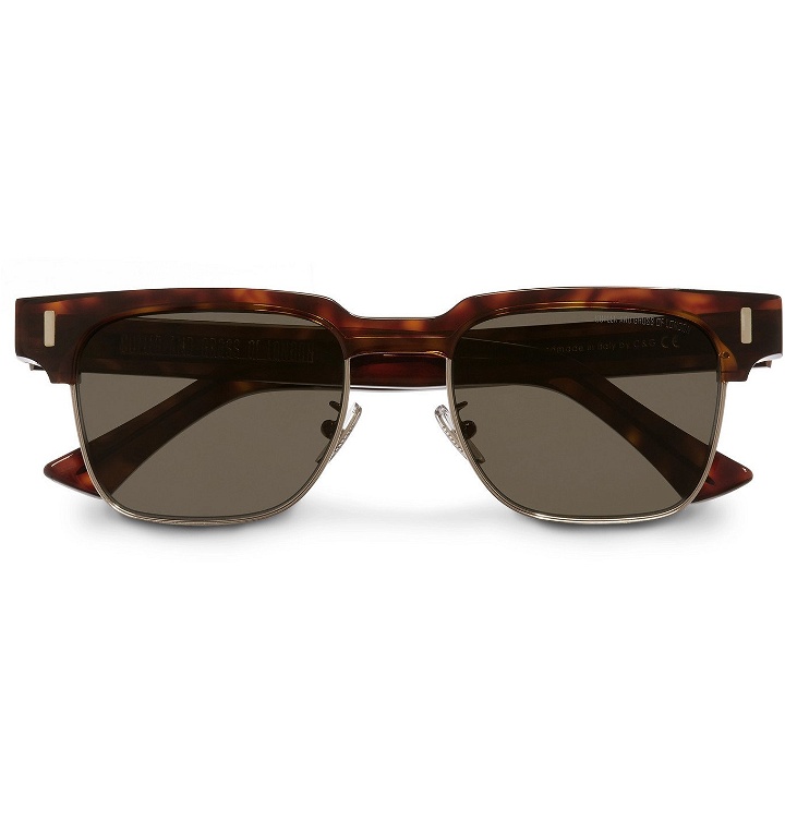 Photo: Cutler and Gross - Square-Frame Acetate and Gold-Tone Sunglasses - Tortoiseshell