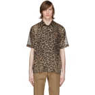 Dries Van Noten Brown and Beige Leopard Shirt