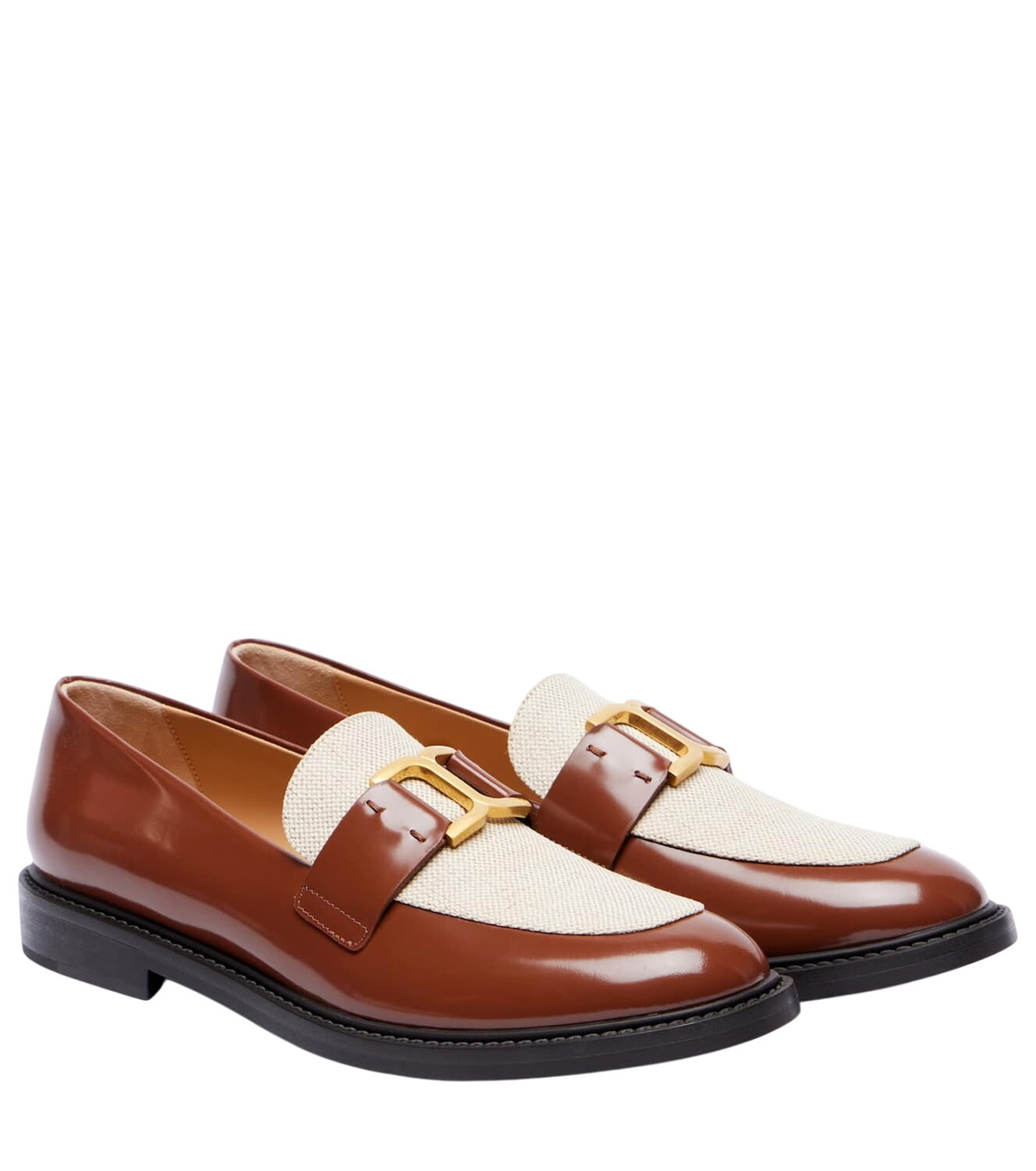 Chloe Black Croc Cheryl Loafers Chloe