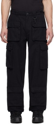 RCOS Black Cotton Cargo Pants