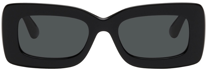 Photo: Burberry Black Monogram Rectangular Sunglasses
