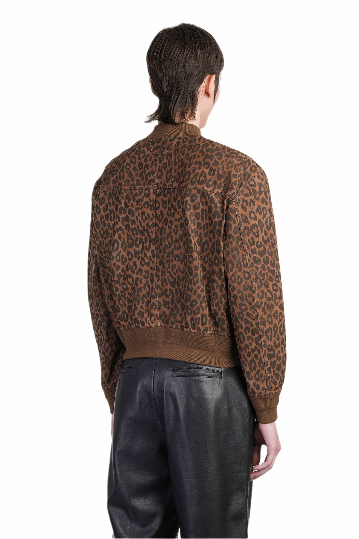 Salvatore Santoro Bomber Jacket In Animalier Leather