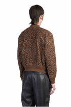 Salvatore Santoro Bomber Jacket In Animalier Leather