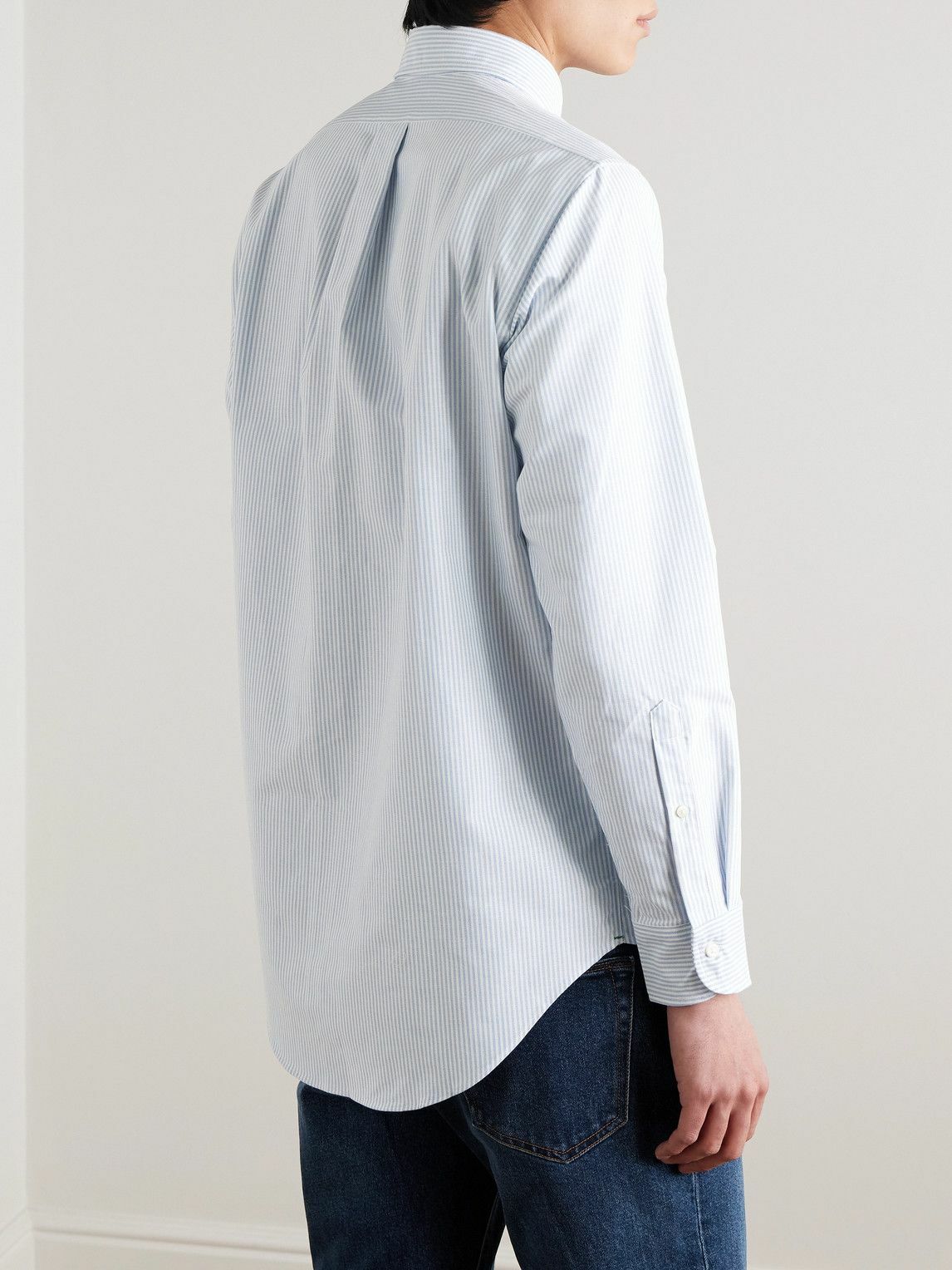 Sid Mashburn - Button-Down Collar Striped Cotton Oxford Shirt - Blue