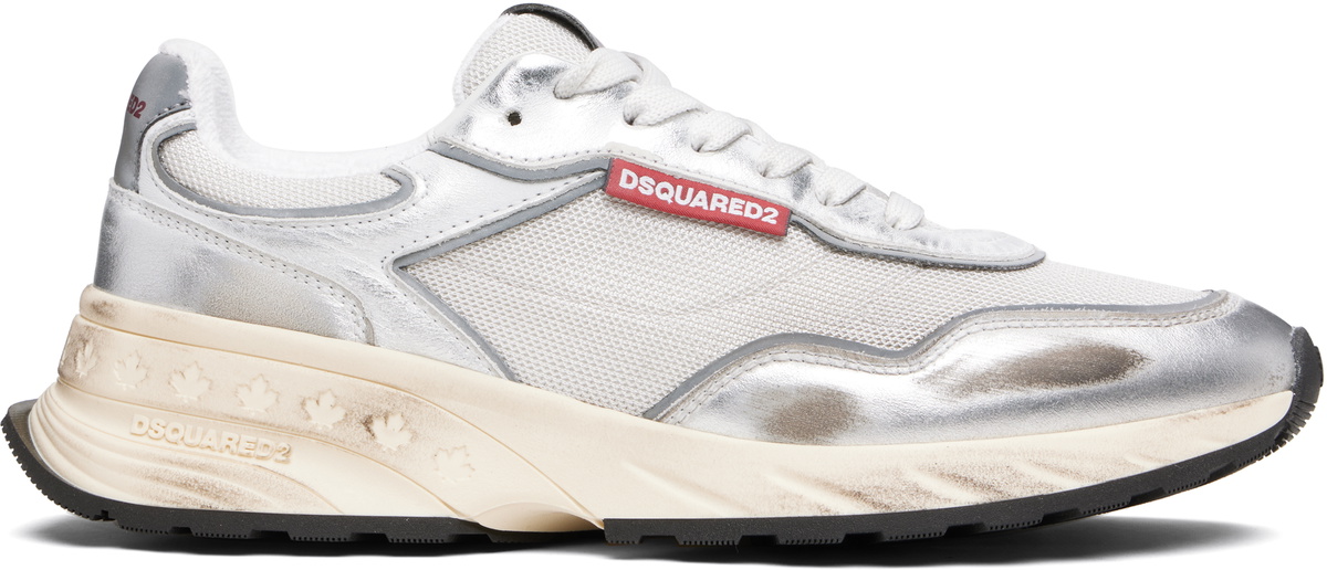 【関税込み】Dsquared2 シルバー 'Dsquared2 Soccer' スニーカー Dsquared2 Silver 'Dsquared2 Soccer' Sneakers Dsquared2