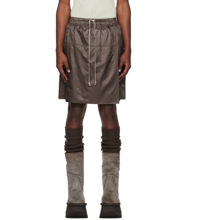 Photo: Rick Owens Moncler + Rick Owens Gray Kiltshorts