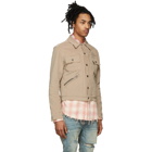 Amiri Beige Corduroy Embroidered Jacket