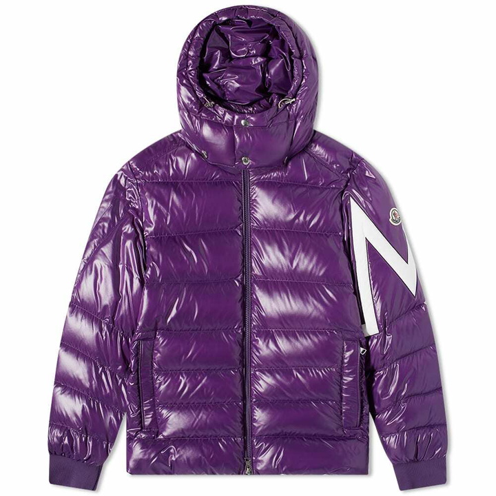 Photo: Moncler Men's Corydale Side Logo Jacket in Purple/White