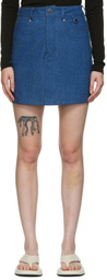 Maiden Name SSENSE Exclusive Indigo Lindsey Miniskirt