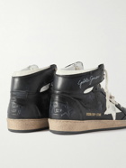 Golden Goose - Sky Star Distressed Leather High-Top Sneakers - Black