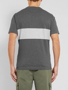 Brunello Cucinelli - Panelled Mélange Cotton-Jersey T-Shirt - Gray