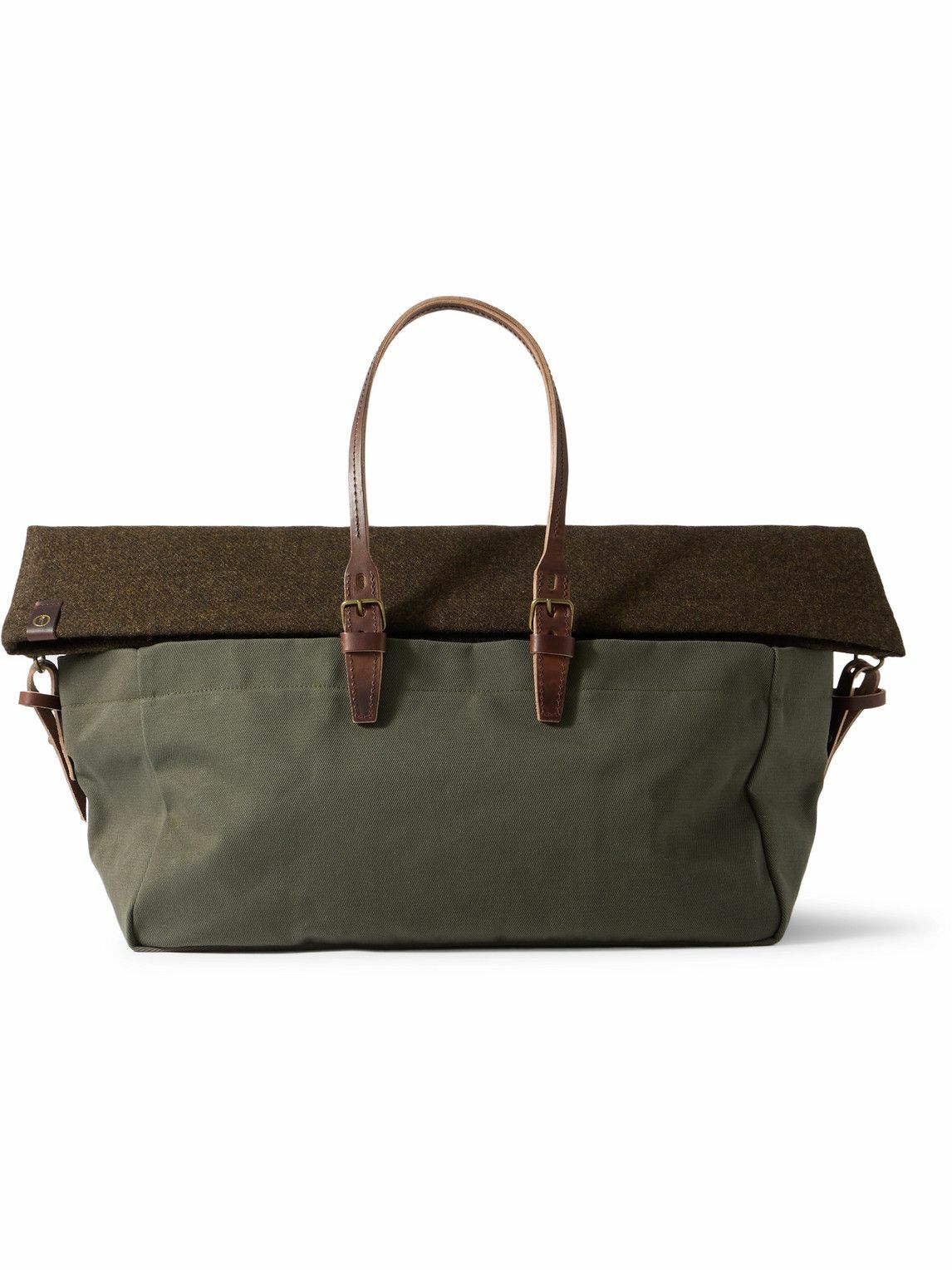 Bleu de Chauffe - Cabine Leather-Trimmed Tweed and Canvas Weekend Bag