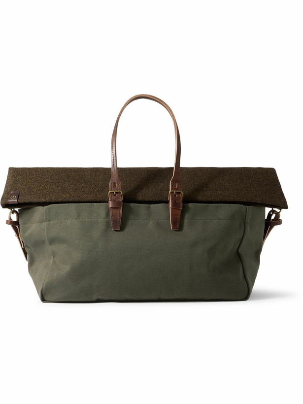 Photo: Bleu de Chauffe - Cabine Leather-Trimmed Tweed and Canvas Weekend Bag