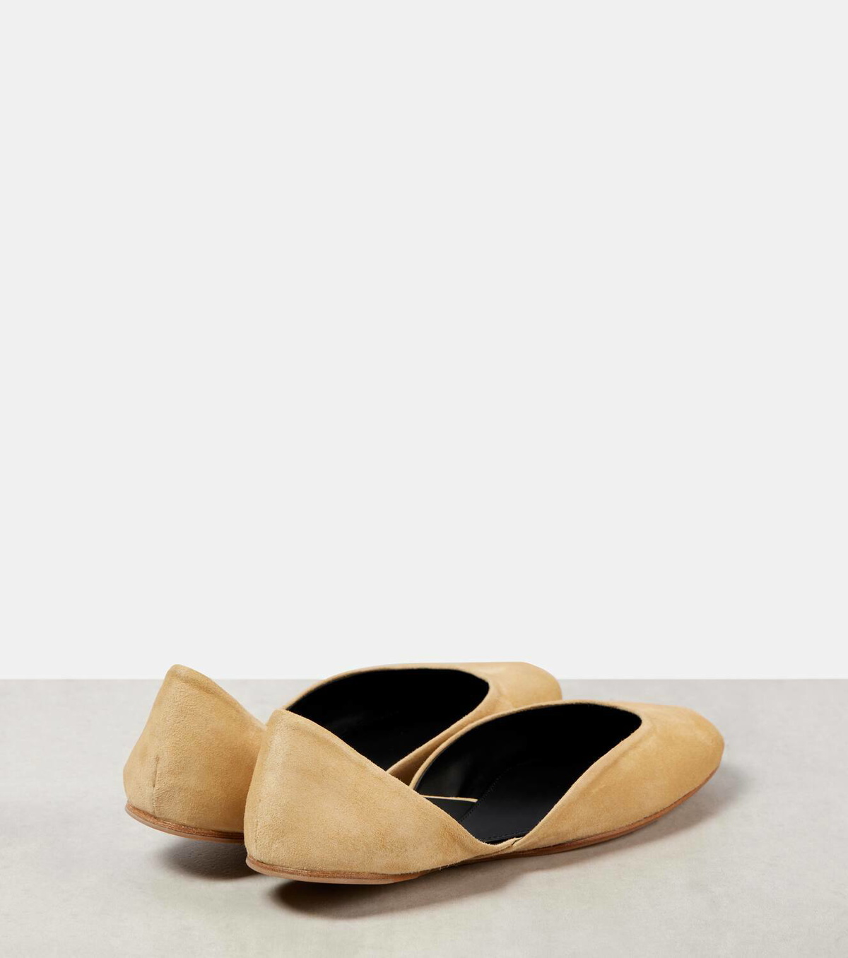The Row Gemma suede ballet flats The Row