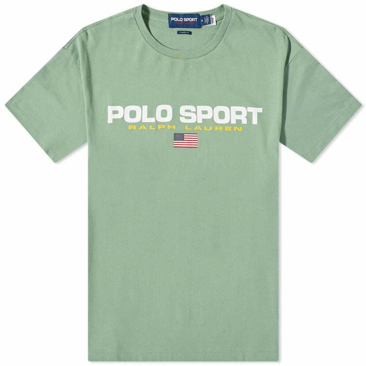 Photo: Polo Ralph Lauren Men's Sport Logo T-Shirt in Outback Green