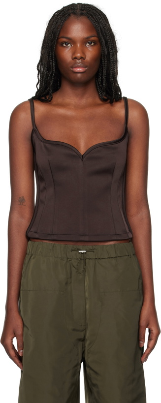 Photo: Paris Georgia Brown 09 Heart Singlet Tank Top