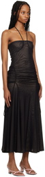 ORIENS Black Ellipse Maxi Dress
