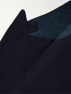Richard James - Double-Breasted Ribbed Wool-Blend Blazer - Blue