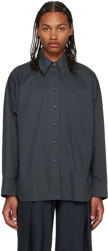 Photo: LOW CLASSIC Gray Sleeve Point Shirt