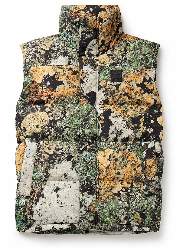 Photo: 66 North - Dyngja Logo-Appliquéd Quilted Printed Recycled-Shell Down Gilet - Green