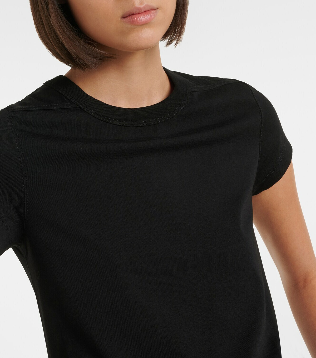 Rick Owens Cropped Level cotton jersey T-shirt