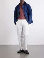 Mr P. - Tapered Cotton and Linen-Blend Trousers - White