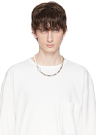 IN GOLD WE TRUST PARIS Silver & White Flower Pearl Necklace