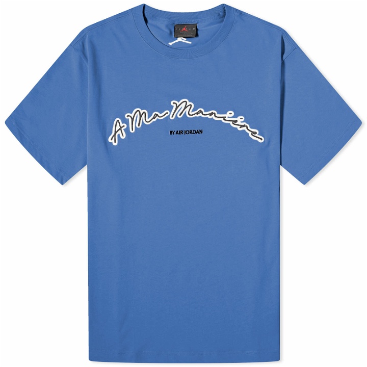 Photo: Air Jordan x A Ma Maniére Short Sleeve T-Shirt in Mystic Navy