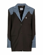 Moschino Jeans Womens Blazer Dark in Brown