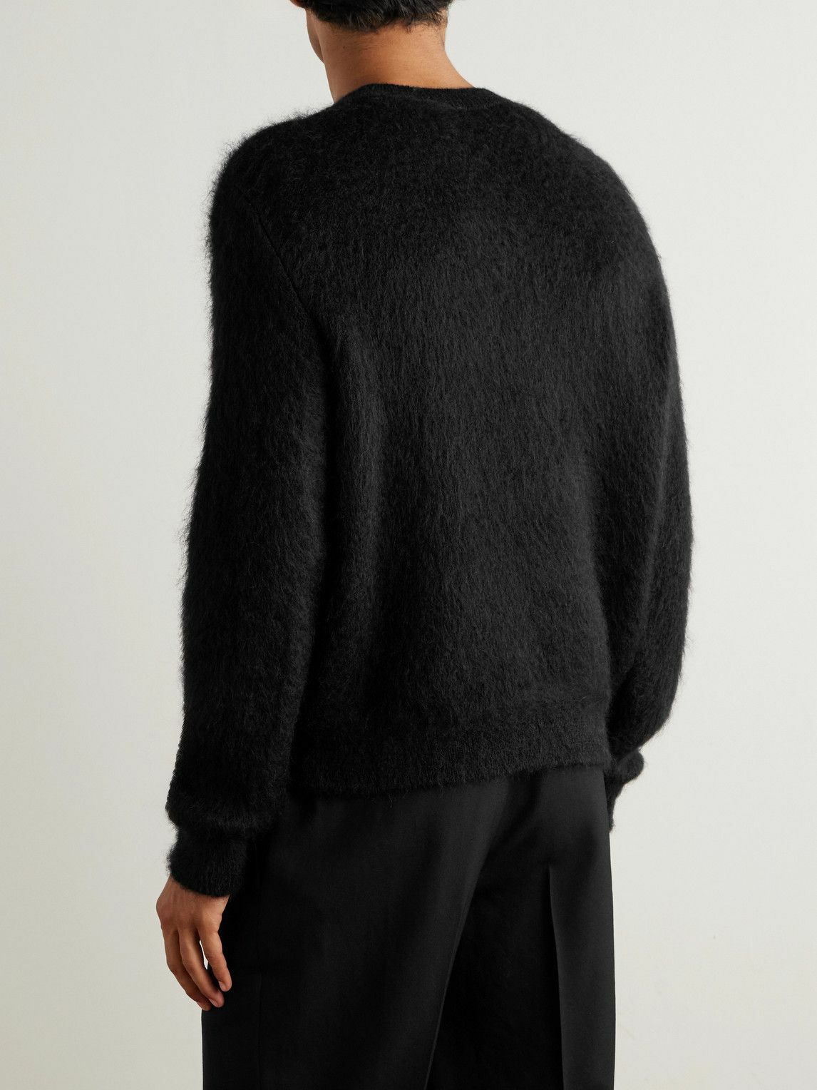 SAINT LAURENT - Slim-Fit Mohair-Blend Sweater - Black
