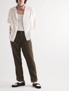 Corridor - Straight-Leg Cotton-Jacquard Trousers - Brown