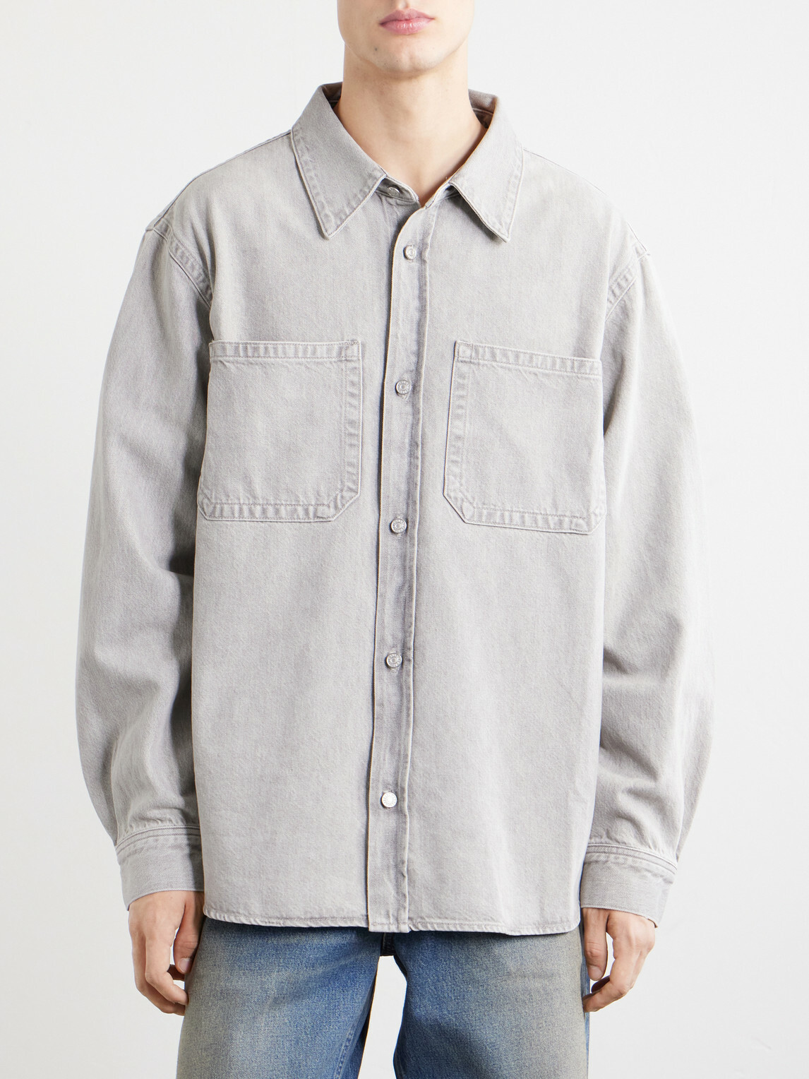 AGOLDE - Craven Denim Shirt - Gray