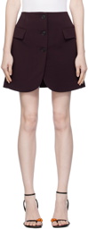 Lanvin Burgundy High-Rise Miniskirt