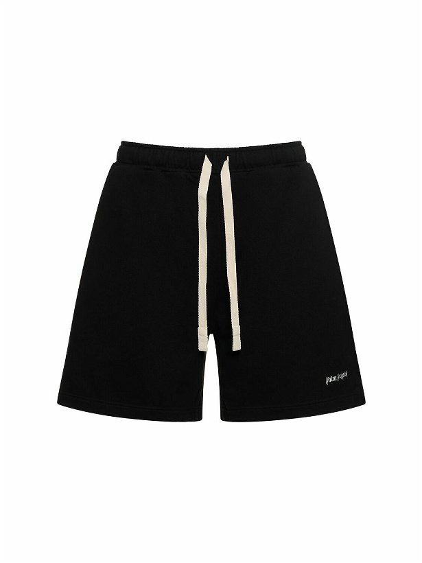 Photo: PALM ANGELS - Cotton Sweat Shorts W/logo