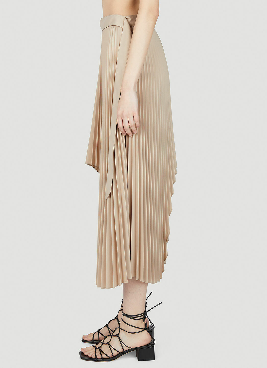 Rokh Satin Pleated Skirt