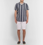 Onia - Vacation Camp-Collar Striped Cotton-Blend Shirt - Men - Navy