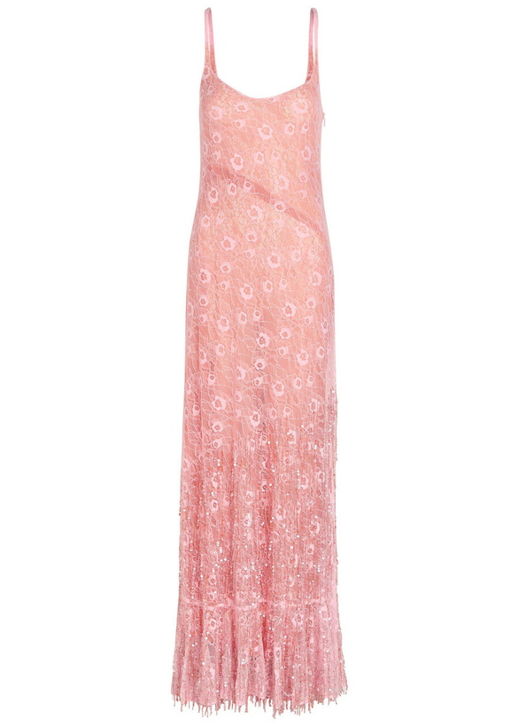 Photo: Roberta Einer Anita Embellished Floral-lace Maxi Dress Pink