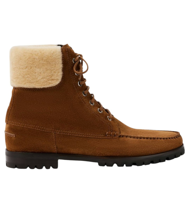 Photo: Manolo Blahnik Sycamor shearling-trimmed suede boots