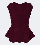 Lisa Yang Signy cable-knit peplum cashmere top