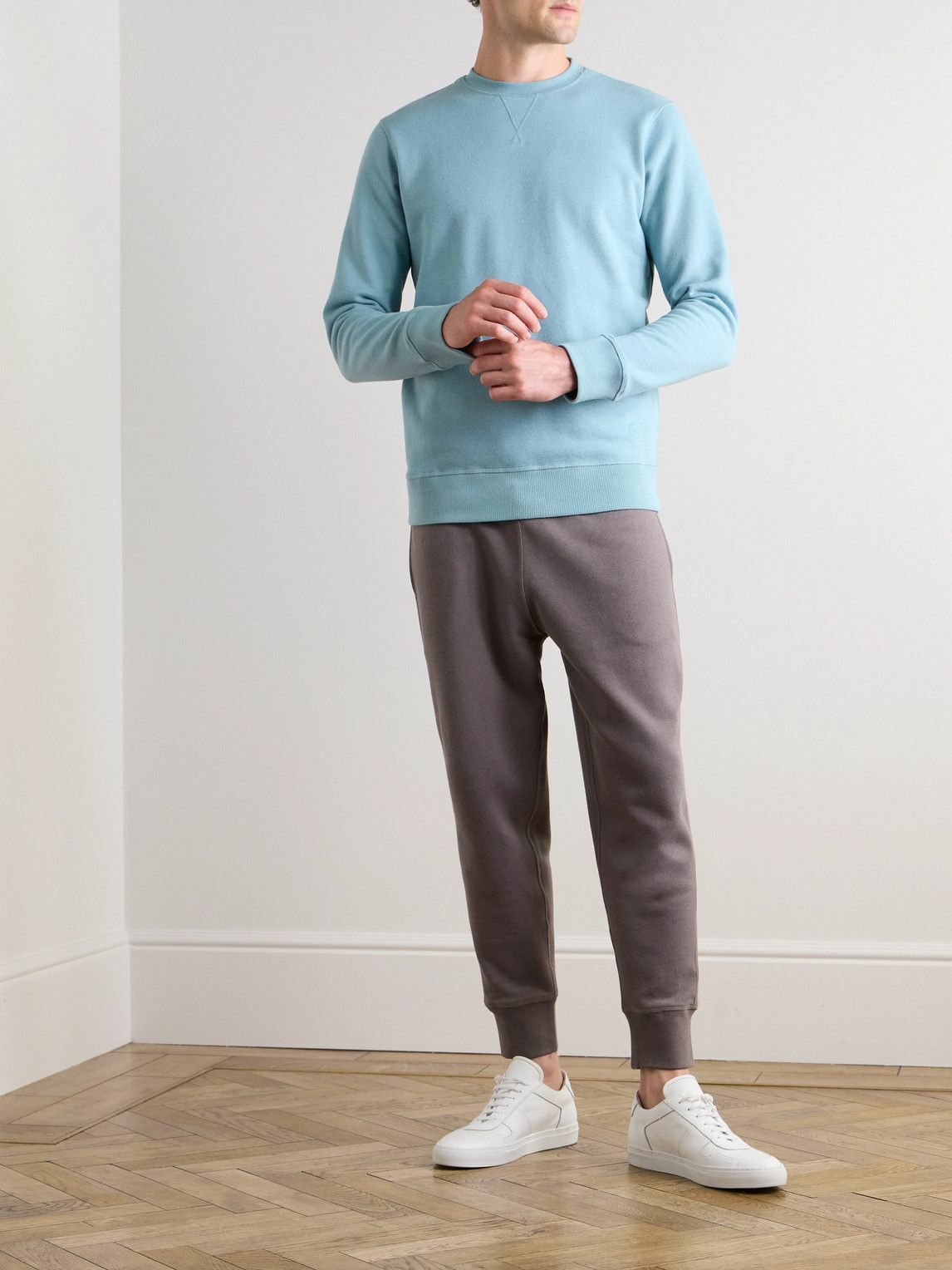 Kingsman - Logo-Embroidered Cotton and Cashmere-Blend Jersey Sweatshirt - Blue