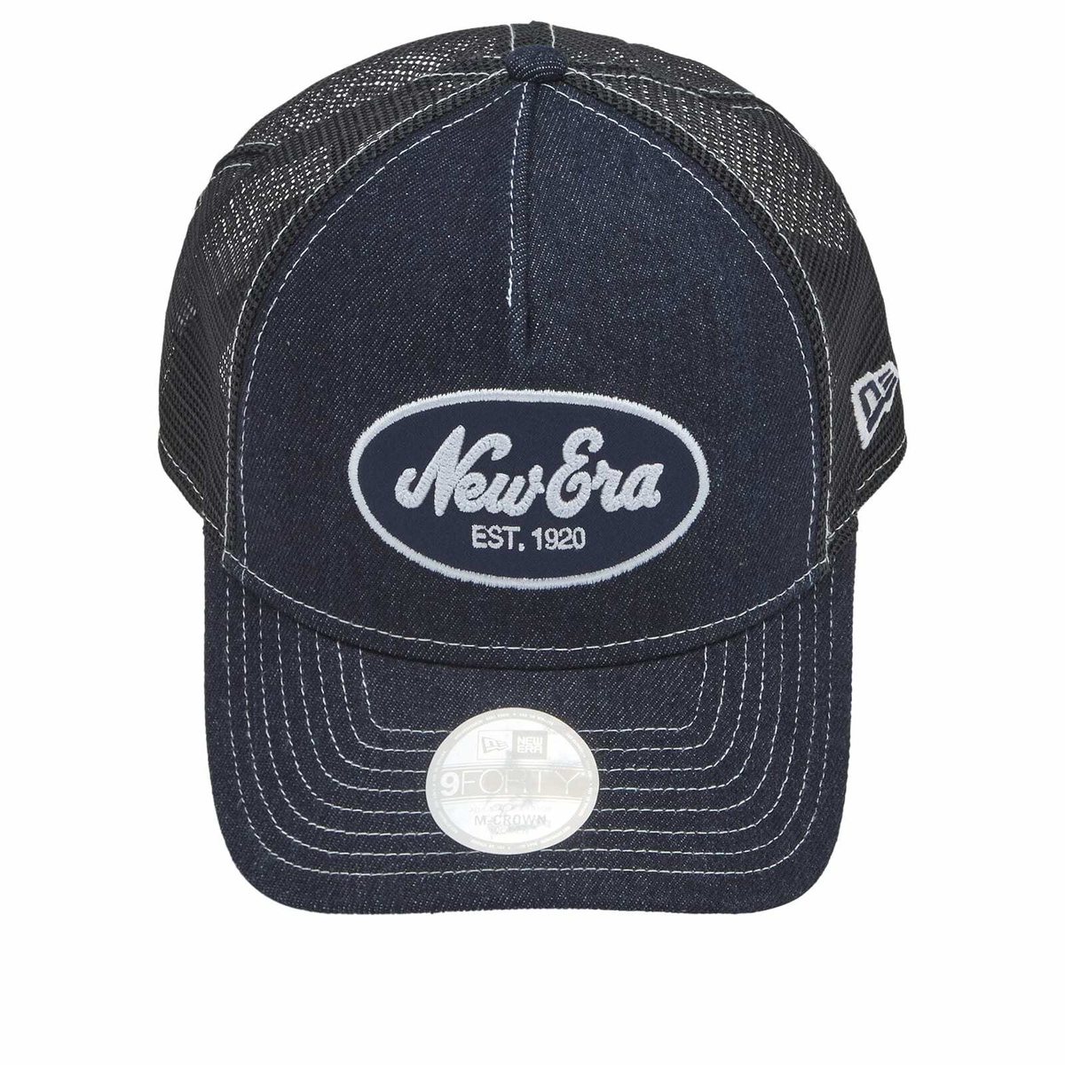New Era 9Forty Adjustable Trucker Cap in Navy 