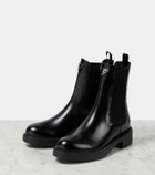 Prada Logo leather ankle boots