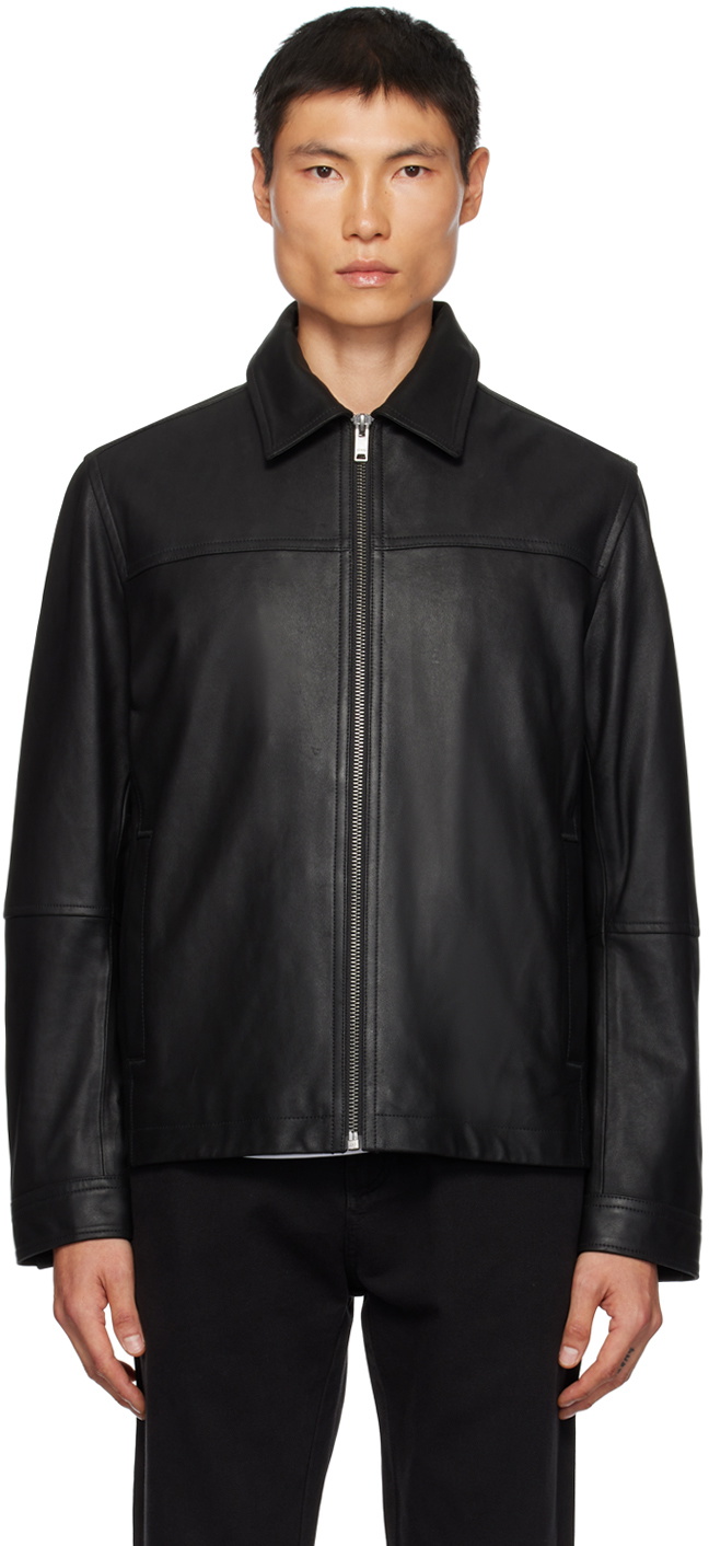 BOSS Black Jomir Leather Jacket BOSS