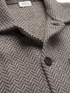 BRIONI - Herringbone Cashmere Cardigan - Gray