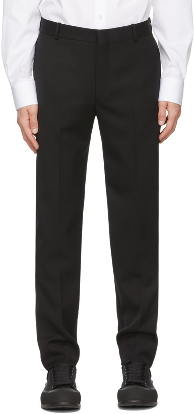 Photo: Alexander McQueen Black Sustainable Cavalry Twill Trousers