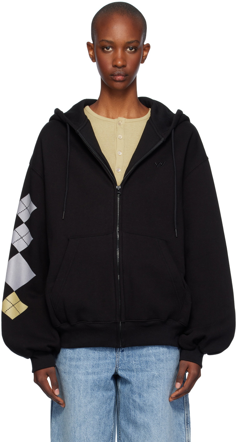 【openyy】 ARGYLE BOX HOODIE OPEN YY Black Argyle Box Hoodie OPEN YY