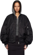 Entire Studios Black Broad Bomber Jacket