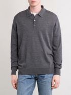 William Lockie - Virgin Wool Polo Shirt - Gray